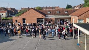 matinée sportive avec les élèves et les familles à l'école Saint Jean Baptiste